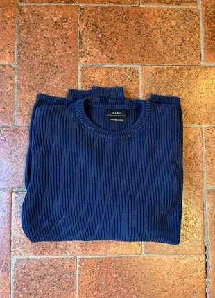 Zara Blue Cotton Sweater, brand: Zara, condizioni: Ottime, taglia: M, €10.00, €11.20 include la Protezione acquisti
