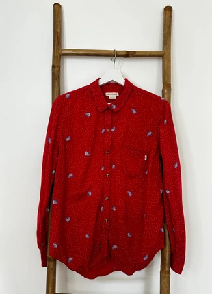 Chemise Obey Propaganda - Rouge à pois et motifs fleurs, marque: Obey, état: Très bon état, taille: M / 38 / 10, 20,00 €, 21,70 € Protection acheteurs incluse