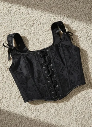 Corset noir à lacets – style gothique chic & victorien, marque: Ciel d’Ivoire, état: Très bon état, taille: S / 36 / 8, 34,99 €, 37,44 € Protection acheteurs incluse