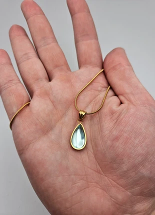 Stainless steel blauwe smaragd ketting, merk: Boutiek, staat: Nieuw zonder prijskaartje, € 5,95, € 6,95 inclusief Kopersbescherming Pro