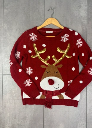 Pull de Noël femme cache cache renne rouge S, marke: Cache Cache, zustand: Sehr gut, größe: S / 36 / 8, 18,00 €, 19,60 € inklusive Vinted-Käuferschutz