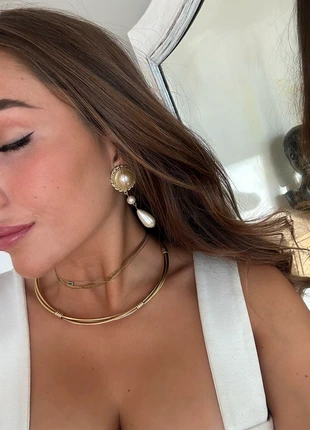 Collier jonc ras de cou doré vintage chic, marque: bijoux Vintage, état: Très bon état, 22,00 €, 23,80 € Protection acheteurs (Pro) incluse