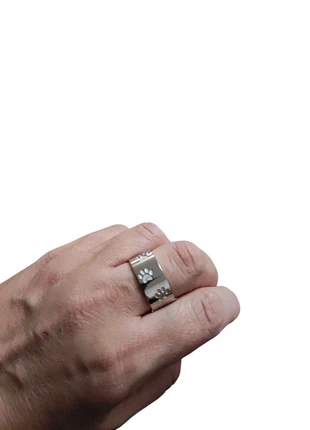 Pfotenabdruck Ring #S41, brand: Sonstiges, condizioni: Ottime, taglia: 20,2 mm Ø / 25, €5.00, €5.95 include la Protezione acquisti