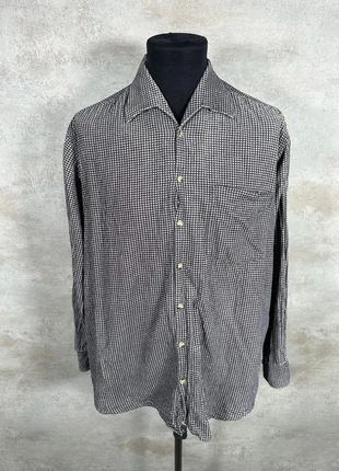 Chemise Vintage En Velours Côtelé / Corduroy Trelegant noir blanc carreaux taille XL, marca: Vintage Dressing, estado: Muito bom, tamanho: XL, €13.00, €14.35 inclui Proteção do Comprador Pro