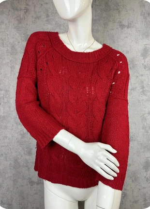 Pull Loft Maille Épaisse Rouge Brique | Col Bateau Torsadé Ajoures | Taille M - Très bon état, marque: Vintage Dressing, état: Très bon état, taille: M / 38 / 10, 8,00 €, 9,10 € Protection acheteurs incluse