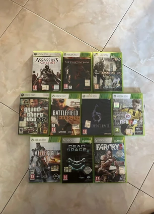 Lotto 10 Giochi Xbox 360: GTA IV, Metal Gear Solid V, Assassin's Creed, Dead Space e altri, condizioni: Ottime, €30.00, €32.20 include la Protezione acquisti