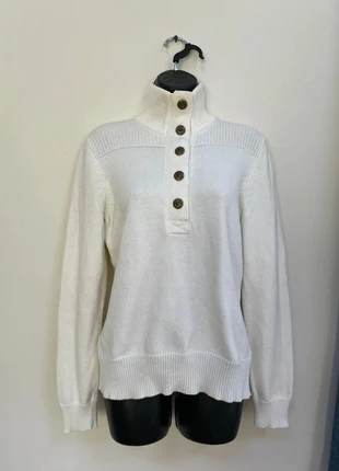 LRL - Lauren Ralph Lauren femme - pull col montant à boutons - écru - taille M, brand: Lauren Ralph Lauren, condition: Very good, size: M / 38 / 10, €20.00, €21.70 includes Buyer Protection Pro
