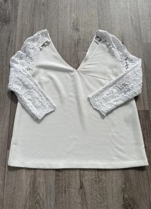 Blouse Sezane manches 3/4 crème et blanche en polyester femme - Taille L, marca: Sézane, estado: Muy bueno, tamaño: L / 40 / 12, 35,00 €, 37,45 € Protección al comprador incluida