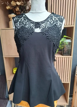 🩷Sublime Top Péplum en Dentelle Vintage 🖤, marque: Vintage Dressing, état: Neuf sans étiquette, taille: M / 38 / 10, 28,95 €, 31,10 € Protection acheteurs incluse