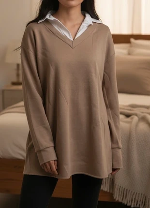 Pull beige marron avec col chemise, brand: Zara, condition: New without tags, size: M / 38 / 10, €20.00, €21.70 includes Buyer Protection