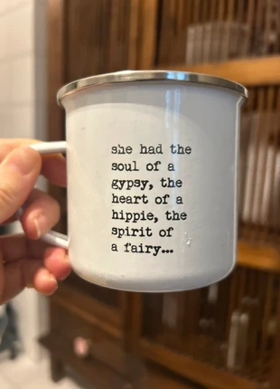 Tazza smaltata, brand: Gipsy, condizioni: Buone, €1.00, €1.75 include la Protezione acquisti