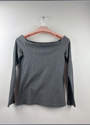 Top H&M côtelé gris, manches longues, brand: H&M, condition: Very good, size: S / 36 / 8, €10.00, €11.20 includes Buyer Protection