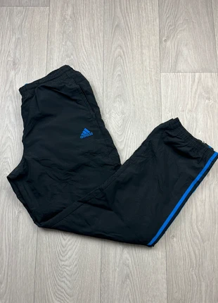 Pantalon Jogging Adidas Vintage – Trackpants Large, Noir/ Bleu - L, brand: adidas, condition: Very good, size: L, €17.00, €18.55 includes Buyer Protection