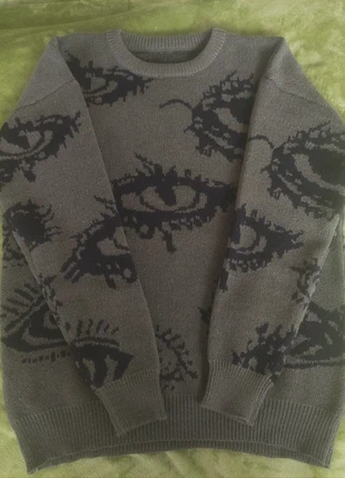 Y2k ivy green knitted sweater eyes, brand: Aesthetic, condizioni: Nuovo con cartellino, taglia: M, €24.99, €26.94 include la Protezione acquisti