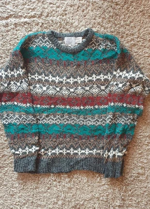 Pull vintage River Trader en laine acrylique tricotée, taille L, multicolore, marca: River, estado: Bueno, tamaño: L / 40 / 12, 45,00 €, 47,95 € Protección al comprador incluida