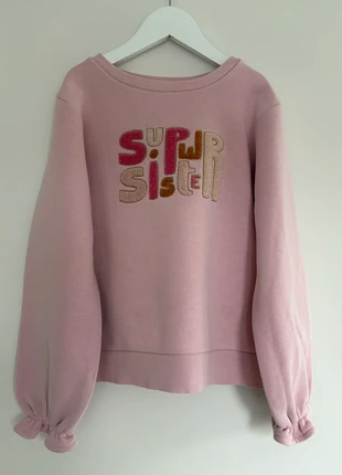 Sweat rose Tape à l’Œil fille 10 ans / 140 cm – motif bouclette “Super Sister”, marque: Tape à l'œil, état: Très bon état, taille: 10 ans / 140 cm, 5,00 €, 5,95 € Protection acheteurs incluse