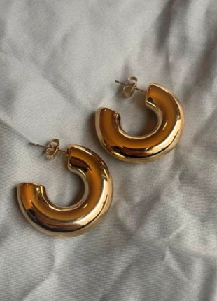 Chunky gouden stainless steel hoops – minimalistische statement oorbellen, marque: Trendy, état: Neuf avec étiquette, 5,00 €, 5,95 € Protection acheteurs incluse