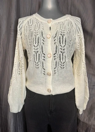 Sublime cardigan vintage ajouré crème avec boutons nacrés Style romantique | M/38, marke: Vintage Dressing, zustand: Sehr gut, größe: M / 38 / 10, 25,00 €, 26,95 € inklusive Vinted-Käuferschutz