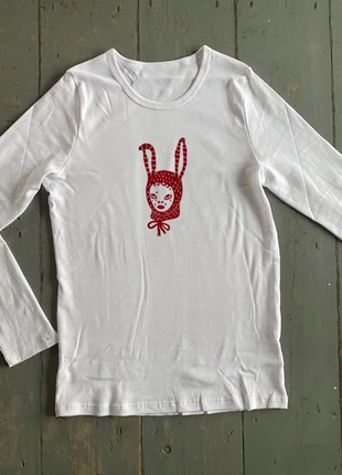 White long sleeve printed tee size 10-12, condition: New with tags, size: M / UK 12-14, £20.00, £21.70 includes Buyer Protection Pro