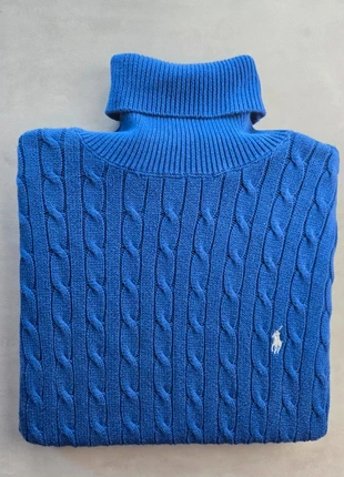 ralph lauren sport pull col roulé manches courtes torsadé bleu cobalt xl y2k, brand: Ralph Lauren, condizioni: Ottime, taglia: XL / IT 46 / EU 42, €32.00, €34.30 include la Protezione acquisti