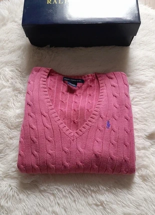 Sweat Ralph lauren pull coll V torsadé ralph lauren femme, brand: Ralph Lauren, condition: Very good, size: L / 40 / 12, €54.99, €58.44 includes Buyer Protection