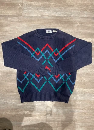 Lacoste pull Zod vintage 100% coton motif géométrique bleu marine – taille L, marca: Lacoste, estado: Bom, tamanho: L, €30.00, €32.20 inclui Proteção do Comprador