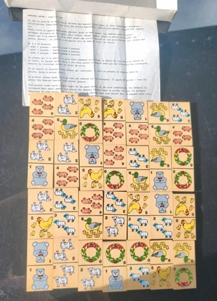 Jeu de société ludique et amusant en bois / jeu de domino / vintage, brand: animal dominoes, condition: Very good, €5.00, €5.95 includes Buyer Protection