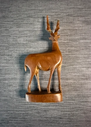 Sculpture en bois gazelle – 22x9x3 cm – Une corne cassée – Décoration artisanale, marque: CM, état: Bon état, 5,00 €, 5,95 € Protection acheteurs incluse