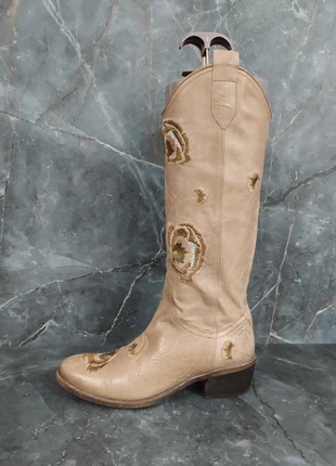 Bottes hautes cavalière en cuir souple jambes fines p37,5, marke: Vintage Dressing, zustand: Sehr gut, größe: 37.5, 16,99 €, 18,54 € beinhaltet Vinted-Käuferschutz Pro