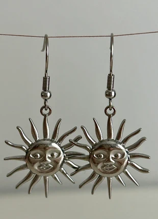pendientes acero inoxidable sol plateados, état: Neuf avec étiquette, 8,00 €, 9,10 € Protection acheteurs incluse