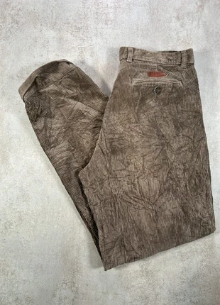 Pantalon Vintage En Velours Côtelé / Corduroy Chaps taupe gris nervures taille 38X32, merk: Chaps Ralph Lauren, staat: Heel goed, maat: W34 | FR 44, € 30,00, € 32,20 inclusief Kopersbescherming Pro