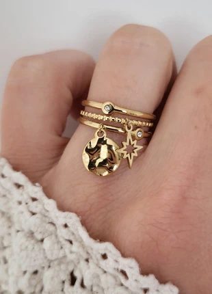 Bague acier inoxydable doré ajustable, marque: Boutique Parisienne, état: Très bon état, taille: Ajustable, 9,00 €, 10,15 € Protection acheteurs (Pro) incluse