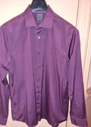 Calvin Klein Overhemd Aubergine Paars maat 43 XL, marca: Calvin Klein, estado: Muito bom, tamanho: XL, €8.50, €9.63 inclui Proteção do Comprador