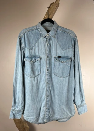 Lee Denim Western Shirt (1998) Vintage Light Blue Workwear, marque: Lee, état: Très bon état, taille: S, 8,00 €, 9,10 € Protection acheteurs incluse