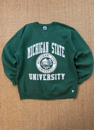 Russell Athletic sweatshirt vert Michigan State University logo vintage USA 90s 2000s XL mixte #0271, marke: Russell Athletic, zustand: Sehr gut, größe: XL, 39,20 €, 41,86 € beinhaltet Vinted-Käuferschutz Pro