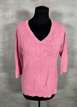 Pull Maille Torsadée Cable Knit Vintage Merona rose clair texturé taille M, brand: Vintage Dressing, condition: Very good, size: M / 38 / 10, €15.00, €16.45 includes Buyer Protection Pro