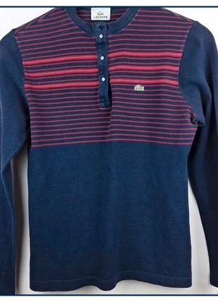 Polo manches longues Lacoste Femme avec pressions - Taille 38 - Bleu marine rayé, marque: Lacoste, état: Très bon état, taille: M / 38 / 10, 20,00 €, 21,70 € Protection acheteurs incluse