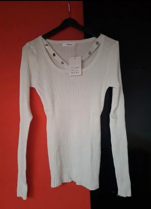 Élégant haut Tricoté Côtelé Blanc TU, marque: Whoo, état: Neuf avec étiquette, taille: Taille unique, 15,00 €, 16,45 € Protection acheteurs incluse