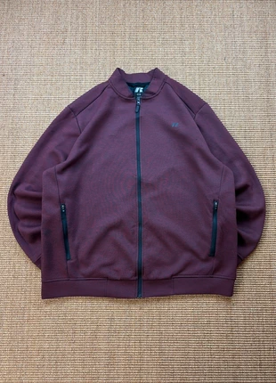 Sweat Russell Athletic full zip jacket bordeaux minimal USA 2000s XL homme #0391, brand: Russell Athletic, condizioni: Ottime, taglia: XL, €30.00, €32.20 include la Protezione acquisti Pro
