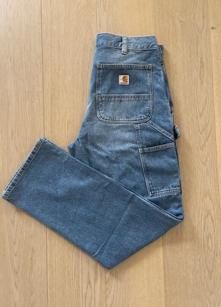 Jean Carhartt Carpenter Double Knee Loose Fit Bleu Vintage | Taille 30x32, merk: Carhartt, staat: Nieuw zonder prijskaartje, maat: W30 | FR 40, € 49,00, € 52,15 inclusief Kopersbescherming