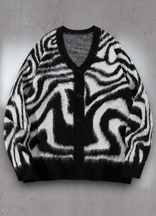 Cardigans Y2K Style Old School - Taille M - Motifs zebre - Noir Blanc - Coupe lose #26, marca: Aesthetic, estado: Muy bueno, tamaño: M / 38 / 10, 29,00 €, 31,15 € Protección al comprador incluida