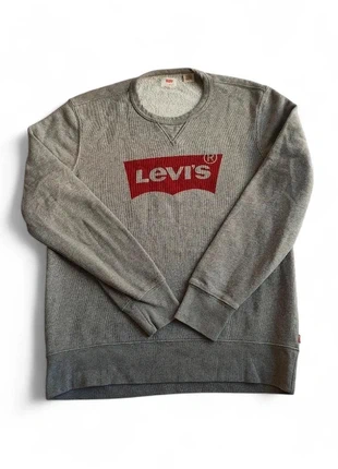 Sweat Levi’s gris chiné M – logo rouge Batwing – authentique, brand: Levi's, condition: Very good, size: M, €15.00, €16.45 includes Buyer Protection Pro