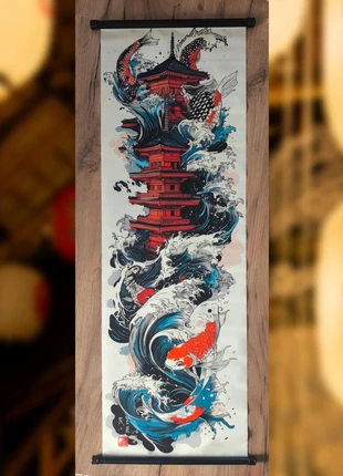 Tela da appendere in stile giapponese "Karpe
Koi e Tempio", merk: Japan Style, staat: Als nieuw, € 10,00, € 11,20 inclusief Kopersbescherming