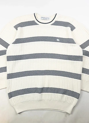 Vintage Burberry Striped Knit Jumper Size M, brand: Burberry, condition: Very good, size: M, £84.95, £89.90 includes Buyer Protection Pro