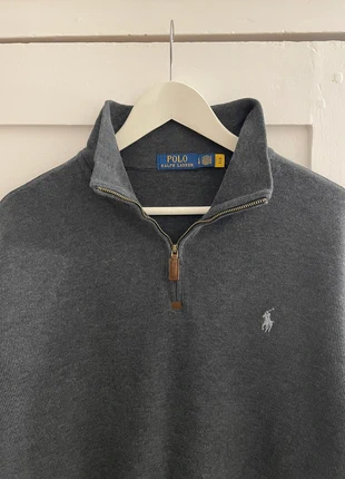 Ralph Lauren Pull Zippé 1/4 Zip “Charcoal Mist” (rz108, marque: Ralph Lauren, état: Très bon état, taille: L, 55,00 €, 58,45 € Protection acheteurs incluse
