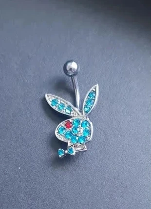 Piercing nombril lapin playboy strass bleu turquoise acier inox y2k glamour (4), brand: Playboy, condition: Very good, €6.97, €8.02 includes Buyer Protection