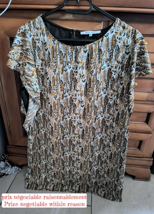 Robe mi longue casual imprimés marron beige Easy wear taille XL 42, brand: Easy Wear, condition: Very good, size: XL / 42 / 14, €9.00, €10.15 includes Buyer Protection