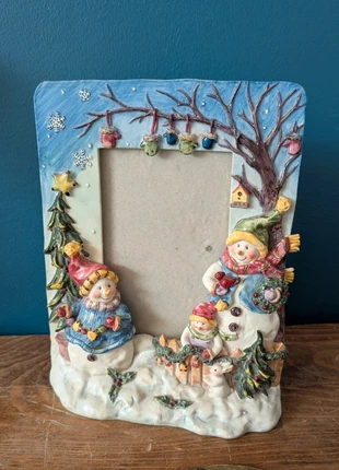 Cadre photo Noël 🎄 Bonhomme de neige décor hivernal vintage, merk: Noël, staat: Heel goed, € 15,00, € 16,45 inclusief Kopersbescherming