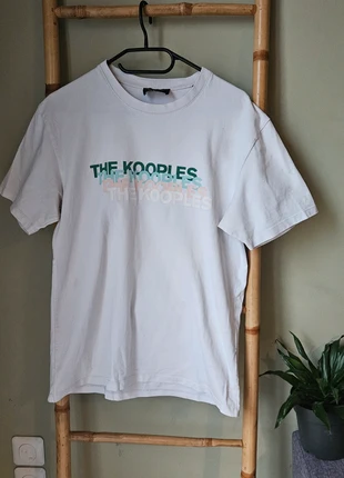 T-shirt The Kooples blanc en coton bio – Taille M – Logo multicolore tendance, merk: The Kooples, staat: Heel goed, maat: M / 38 / 10, € 40,00, € 42,70 inclusief Kopersbescherming