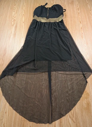 Petite Robe de Soirée S XS/S Noire Bretelles Doré Très Bon État #261, marca: Inconnu, estado: Muito bom, tamanho: S / 36 / 8, €5.00, €5.95 inclui Proteção do Comprador